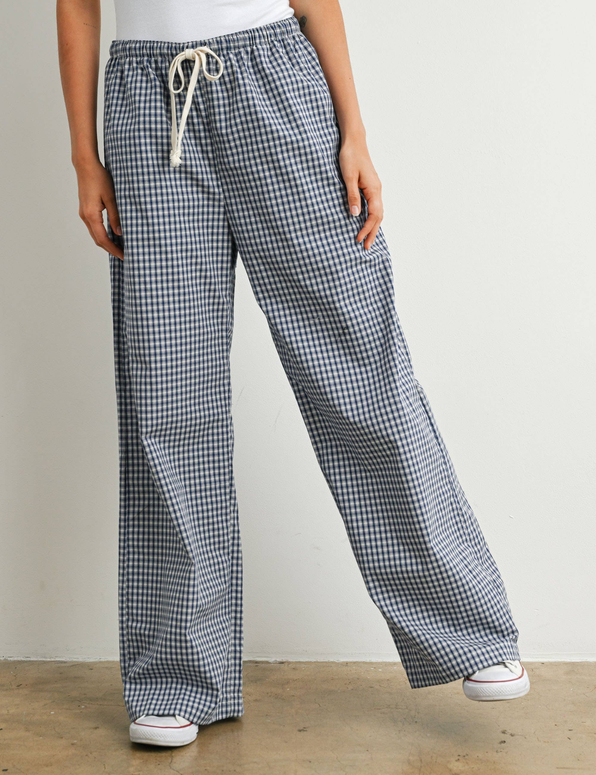 Boone Gingham Flowy Pants
