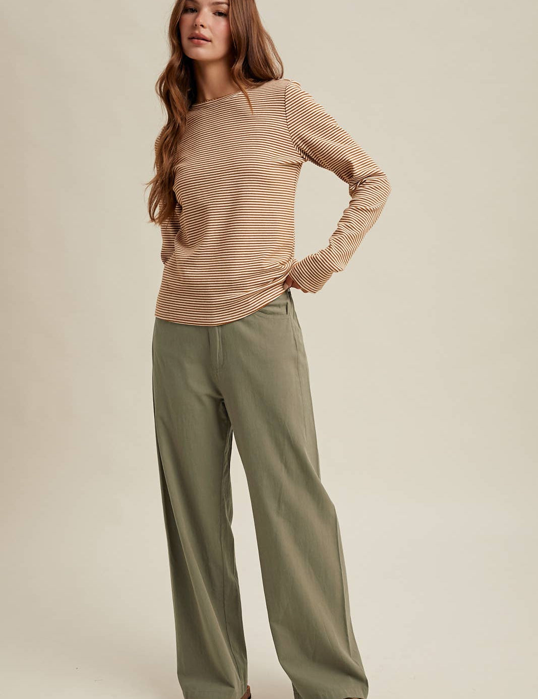 Olive Woven Pants