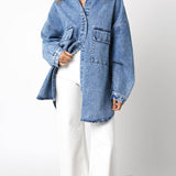 Finn Oversized Denim Button-Up