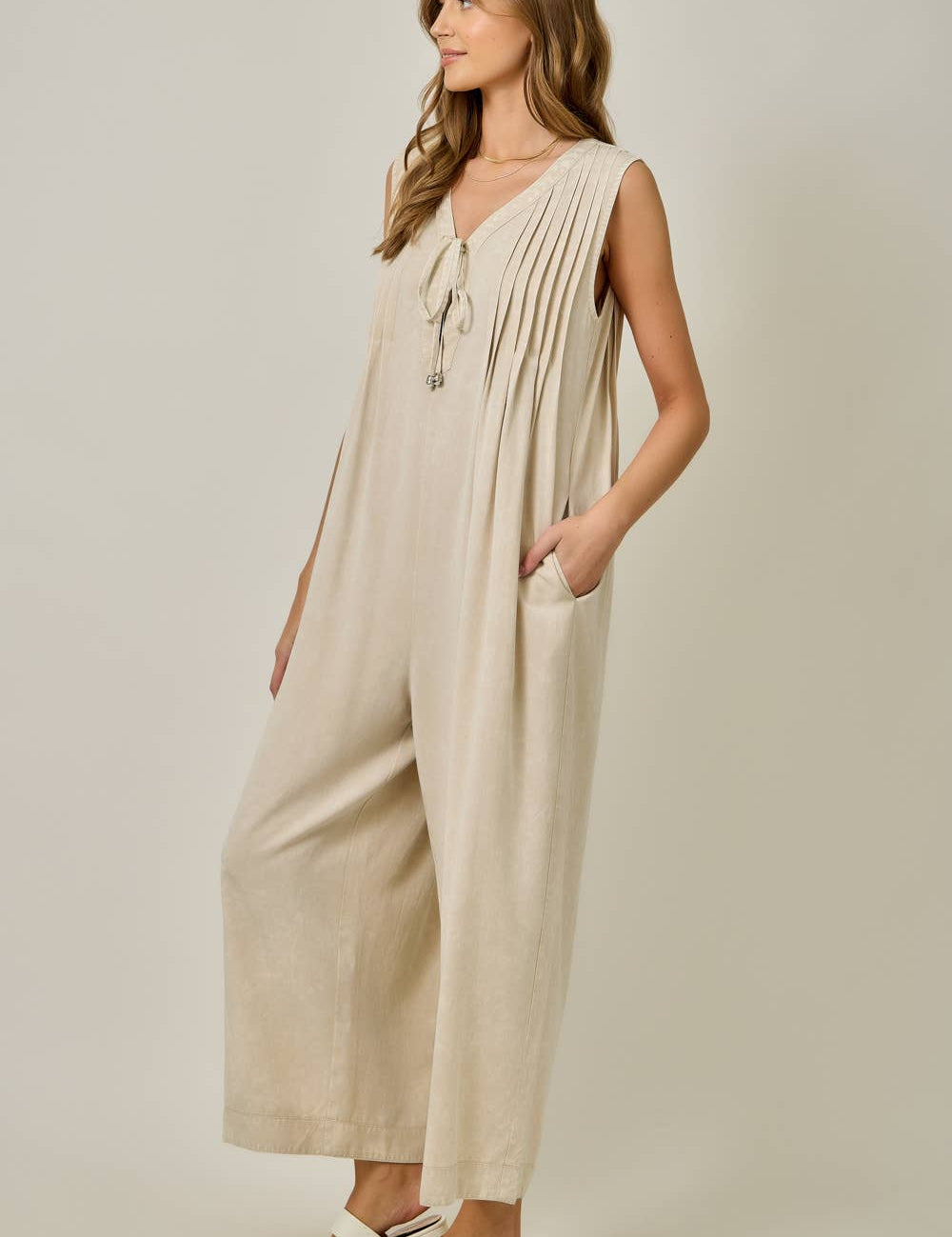 Dune Wide-Leg Tencel Jumpsuit