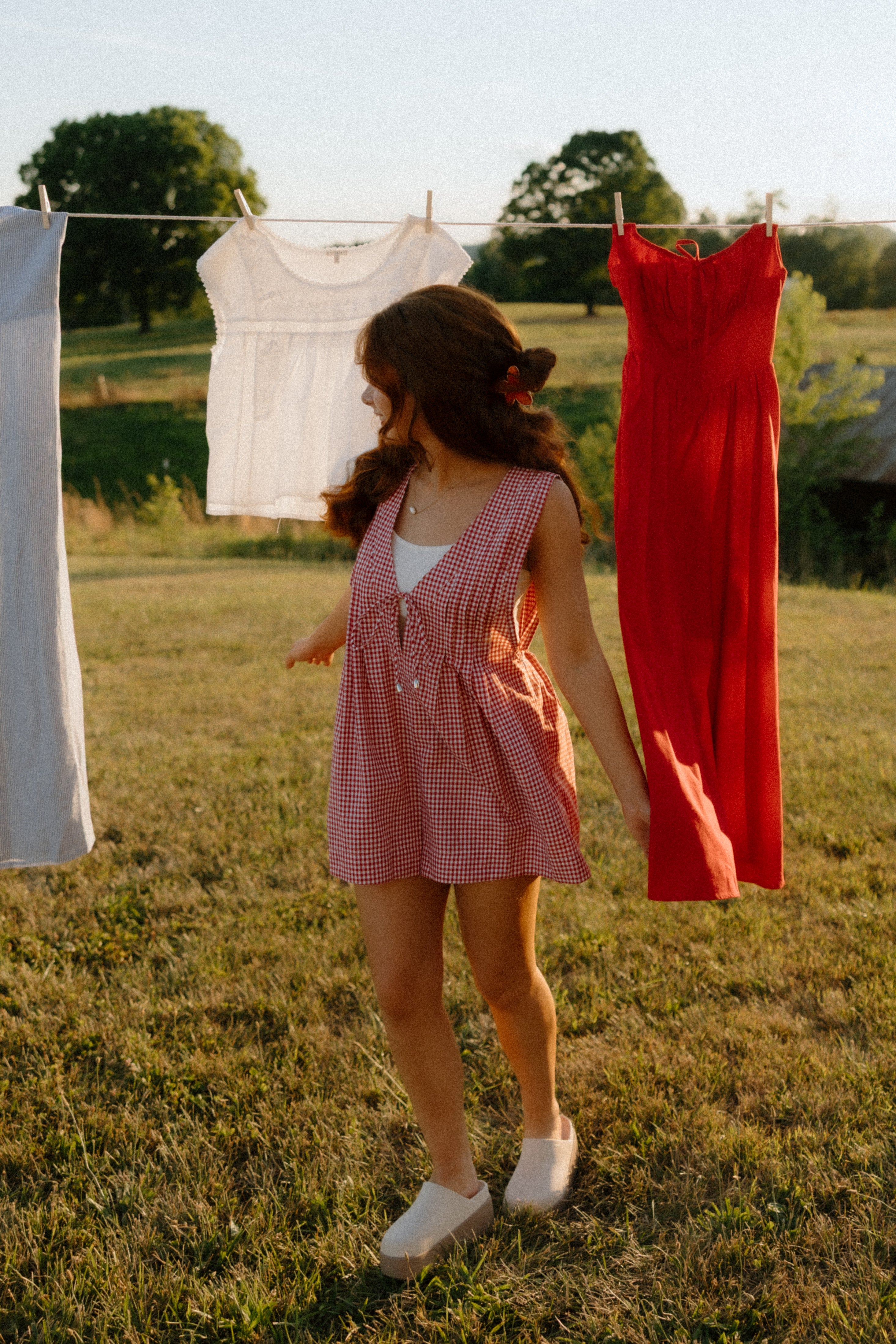 red gingham tie front romper
women's red gingham summer romper
sleeveless gingham romper with front ties
lightweight linen blend gingham romper
relaxed fit red check romper
americana inspired summer romper
red picnic gingham romper for women
casual sleeveless gingham playsuit
loose fit red gingham romper
vintage inspired gingham romper