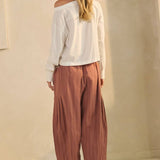 textured cropped utility pants, barrel leg pants, drawstring cotton pants, oversized pocket pants, relaxed fit cropped pants, women's fall pants, casual boutique bottoms, utility pants, west of may boutique