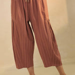textured cropped utility pants, barrel leg pants, drawstring cotton pants, oversized pocket pants, relaxed fit cropped pants, women's fall pants, casual boutique bottoms, utility pants, west of may boutique