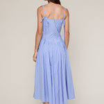 blue striped midi dress
pale blue summer dress
americana summer outfit
southern summer style
fit and flare midi dress
striped sundress for women
classic americana fashion
fourth of july outfit women
feminine summer midi dress
coastal countryside style
adjustable strap midi dress
blue and white striped dress
casual summer boutique dress
nostalgic summer fashion
east tennessee boutique clothing
summer picnic dress
farmhouse summer outfit
lightweight summer midi dress
romantic summer dress
countryside summer a