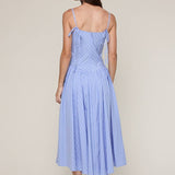 blue striped midi dress
pale blue summer dress
americana summer outfit
southern summer style
fit and flare midi dress
striped sundress for women
classic americana fashion
fourth of july outfit women
feminine summer midi dress
coastal countryside style
adjustable strap midi dress
blue and white striped dress
casual summer boutique dress
nostalgic summer fashion
east tennessee boutique clothing
summer picnic dress
farmhouse summer outfit
lightweight summer midi dress
romantic summer dress
countryside summer a