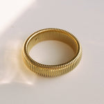 gold bangle bracelet
ribbed gold bangle
waterproof bracelet
tarnish resistant bracelet
stacking bangle bracelet
everyday gold bracelet
minimal gold bracelet
hypoallergenic bracelet
gold plated stainless steel bracelet
pool safe bracelet
beach safe jewelry
layering bracelet
mom friendly jewelry
west of may jewelry
béljoy bracelet