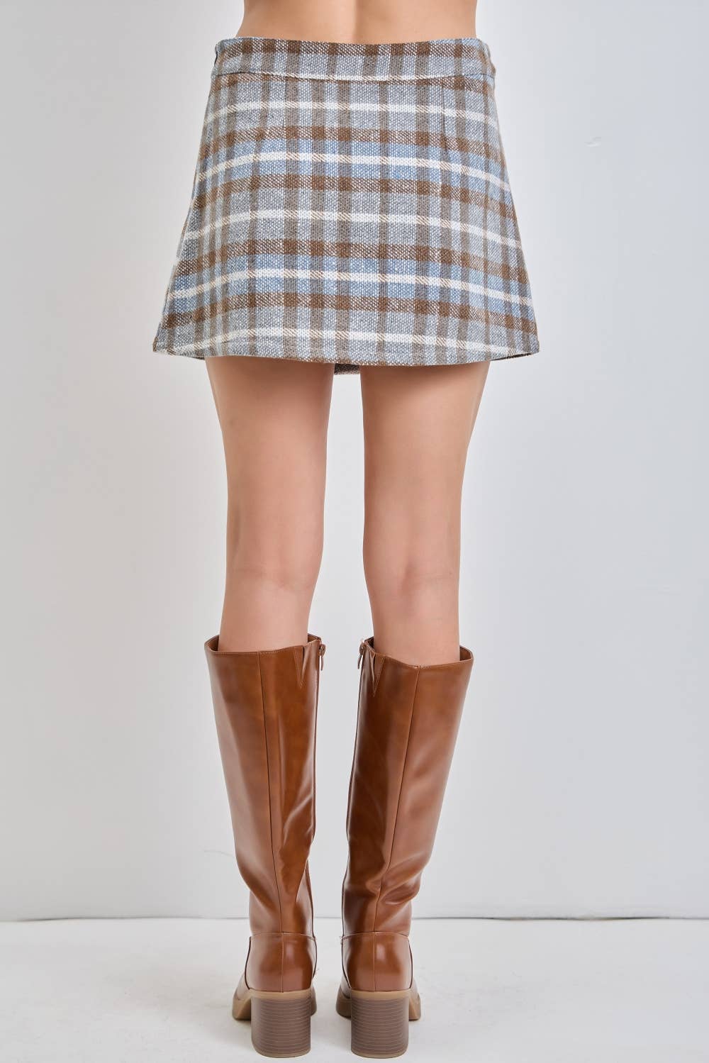 plaid mini skirt, a-line plaid skirt, high waisted plaid skirt, textured plaid skirt, women's plaid mini skirt, matching plaid skirt, preppy fall skirt, classic plaid skirt, women's boutique skirt, fall fashion, west of may boutique