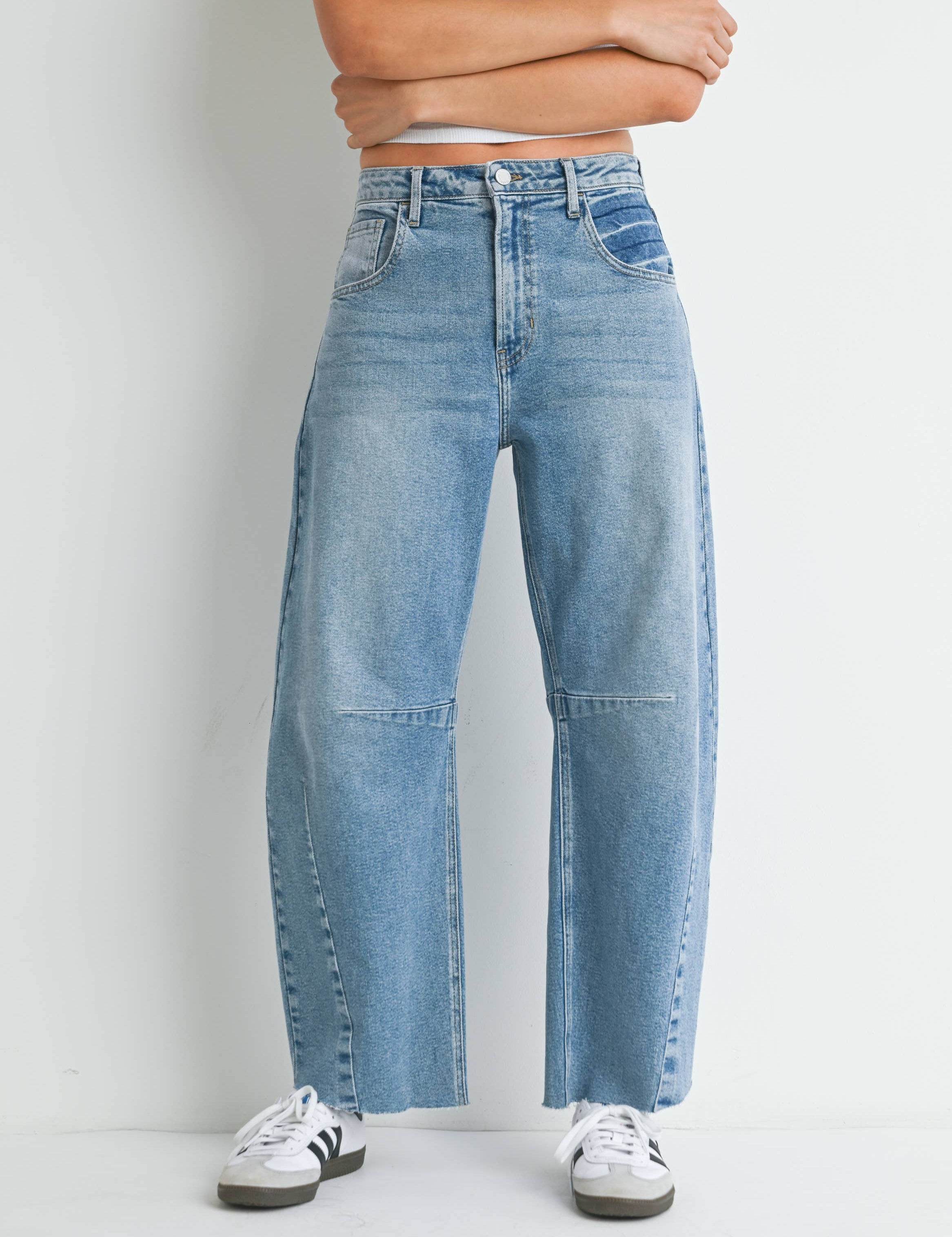 barrel jeans, light wash, light wash jeans, summer jeans
