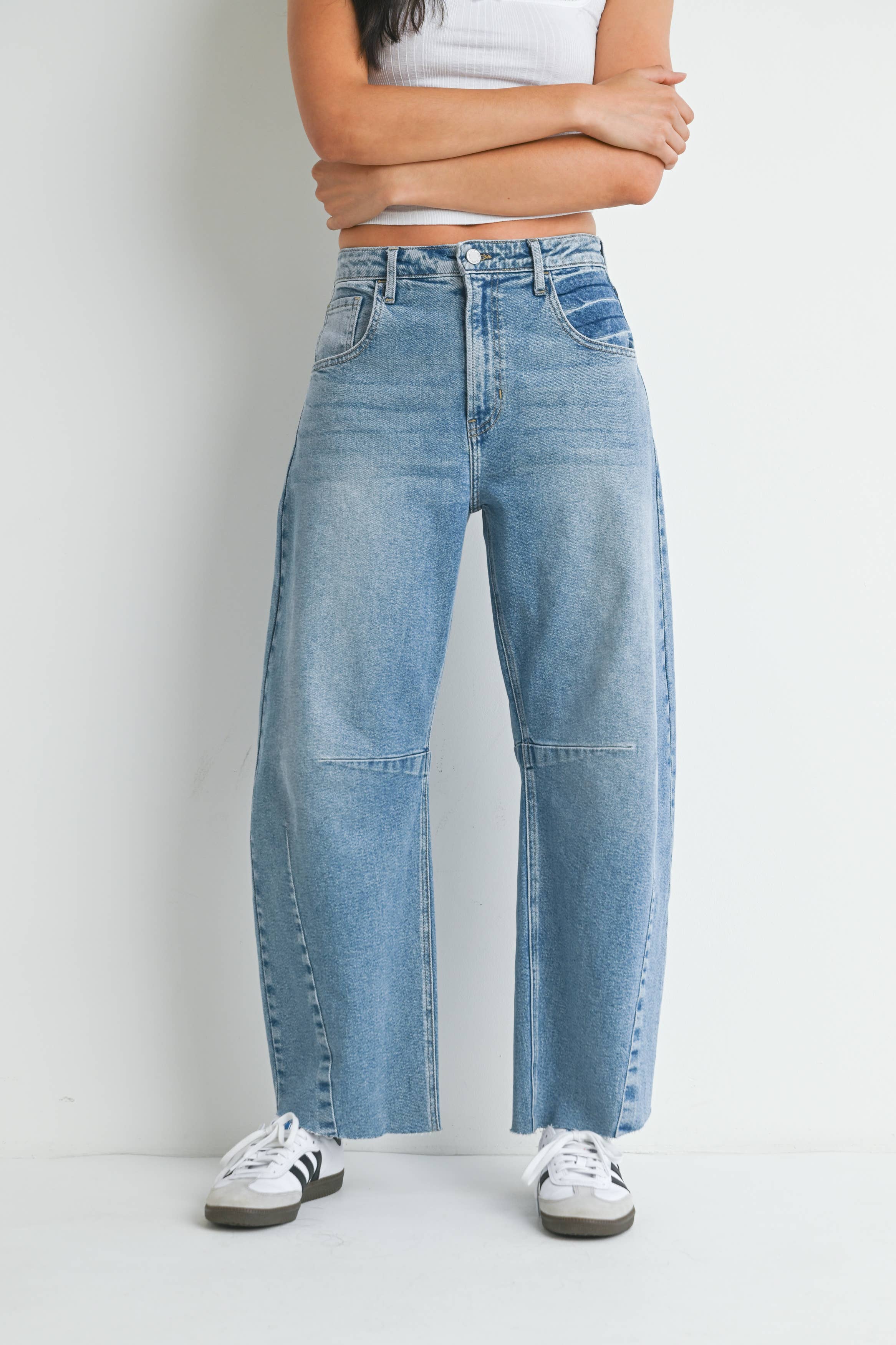 barrel jeans, light wash, light wash jeans, summer jeans