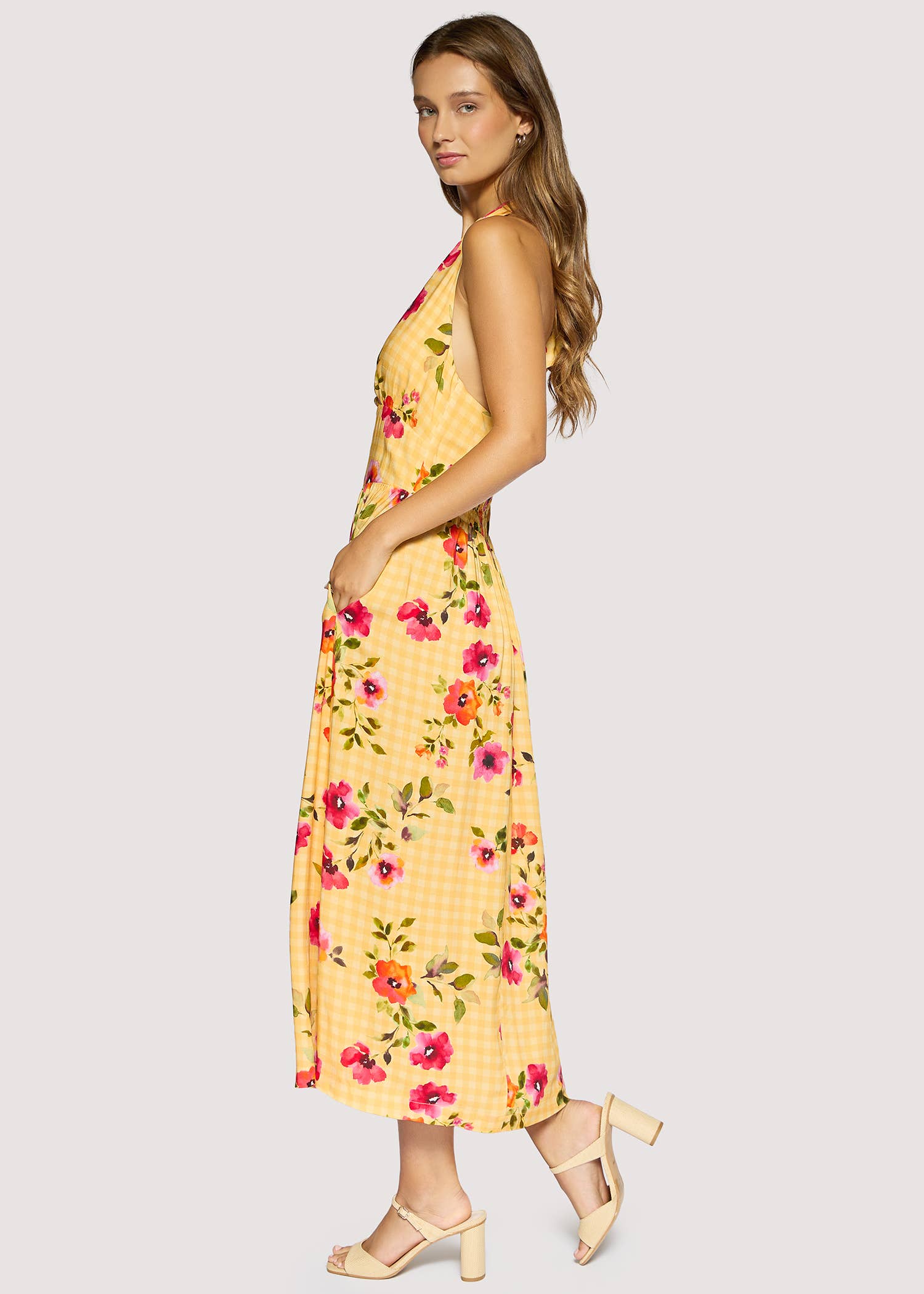 yellow floral midi dress women
halter open back dress
summer wedding guest dress
romantic floral boutique dress
vacation dinner dress women
bright floral occasion dress
feminine midi dress boutique
garden party dress women
resort wear dress women
west of may spritz collection