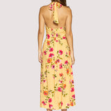 yellow floral midi dress women
halter open back dress
summer wedding guest dress
romantic floral boutique dress
vacation dinner dress women
bright floral occasion dress
feminine midi dress boutique
garden party dress women
resort wear dress women
west of may spritz collection