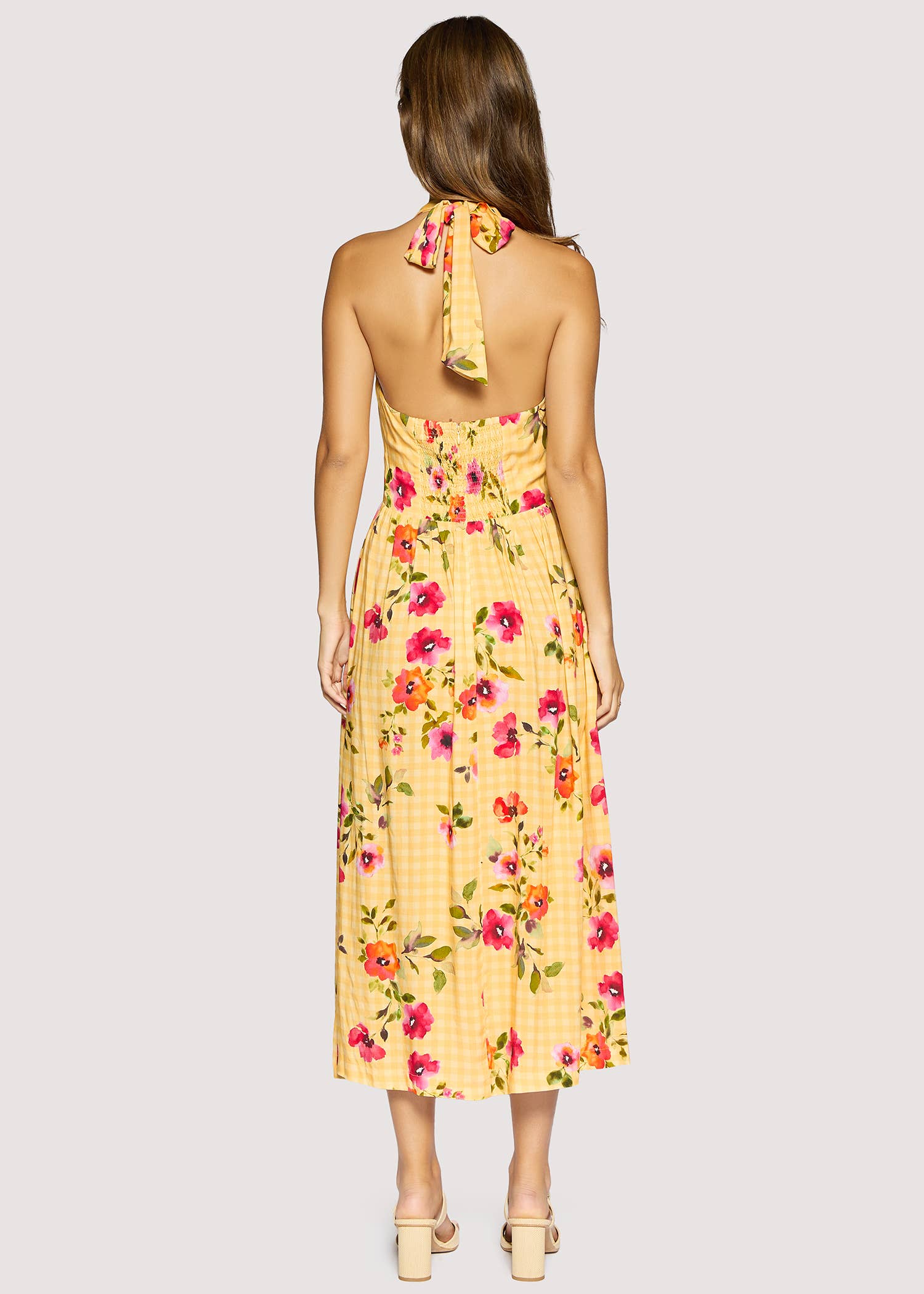 yellow floral midi dress women
halter open back dress
summer wedding guest dress
romantic floral boutique dress
vacation dinner dress women
bright floral occasion dress
feminine midi dress boutique
garden party dress women
resort wear dress women
west of may spritz collection