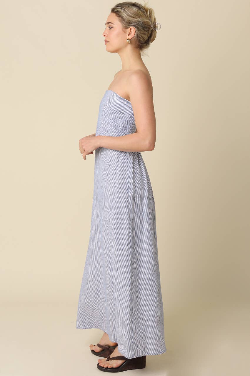 striped linen dress
strapless linen dress
blue stripe maxi dress
linen summer dress
blue and white striped dress
strapless maxi dress
coastal summer dress
100 linen dress
vacation dress women
lightweight linen dress
boutique linen clothing
striped summer dress
women's linen maxi dress
minimalist summer dress
resort wear dress
classic linen dress
breathable summer dress
blue stripe dress
elegant casual dress
vacation outfit women