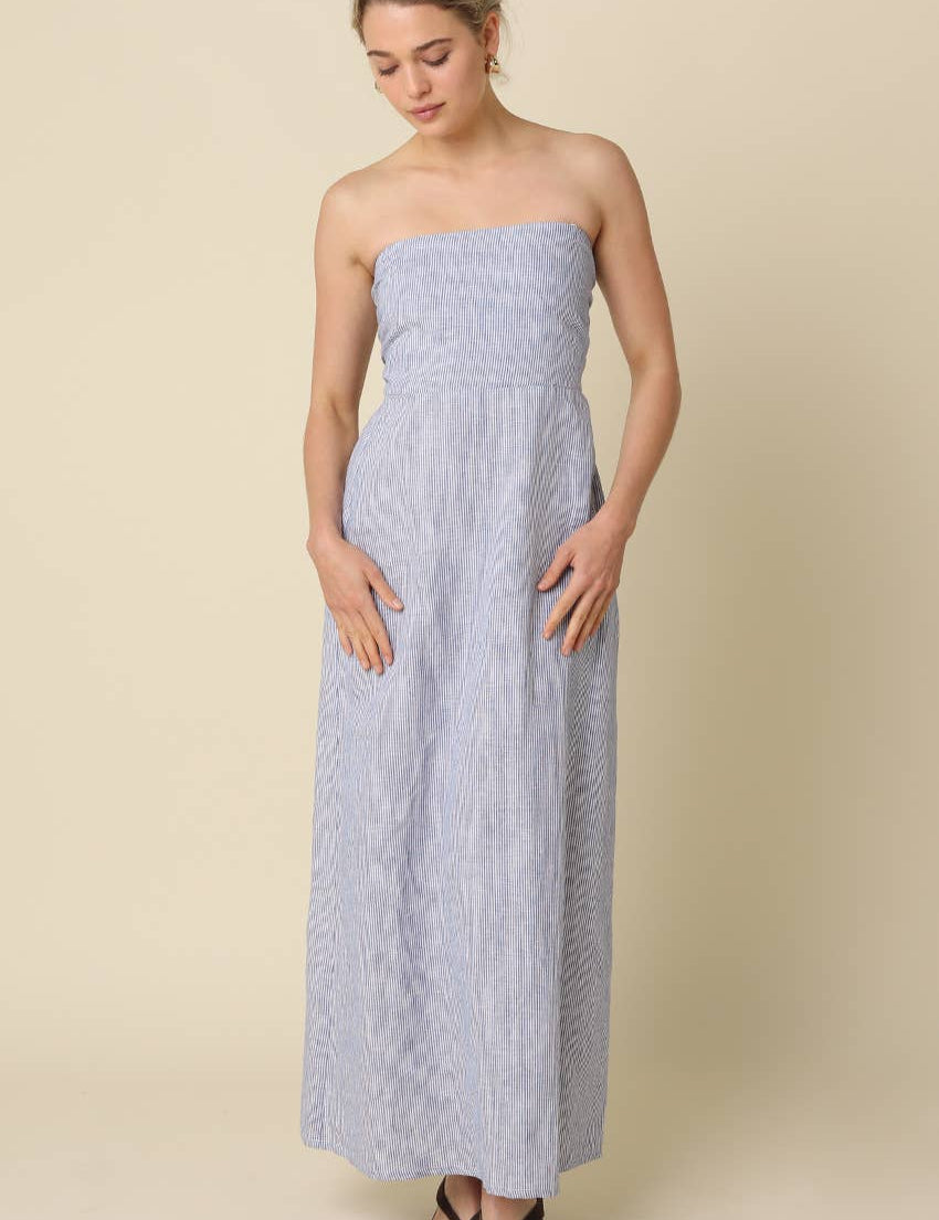 striped linen dress
strapless linen dress
blue stripe maxi dress
linen summer dress
blue and white striped dress
strapless maxi dress
coastal summer dress
100 linen dress
vacation dress women
lightweight linen dress
boutique linen clothing
striped summer dress
women's linen maxi dress
minimalist summer dress
resort wear dress
classic linen dress
breathable summer dress
blue stripe dress
elegant casual dress
vacation outfit women