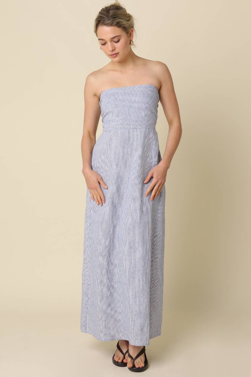 striped linen dress
strapless linen dress
blue stripe maxi dress
linen summer dress
blue and white striped dress
strapless maxi dress
coastal summer dress
100 linen dress
vacation dress women
lightweight linen dress
boutique linen clothing
striped summer dress
women's linen maxi dress
minimalist summer dress
resort wear dress
classic linen dress
breathable summer dress
blue stripe dress
elegant casual dress
vacation outfit women