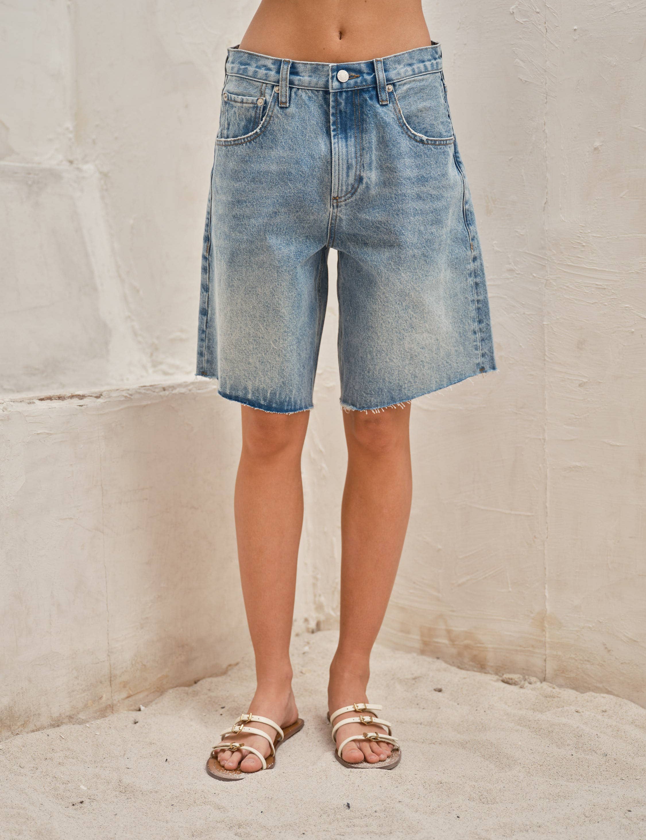 bermuda denim shorts
wide leg denim shorts
long denim shorts women
relaxed fit jean shorts
light wash bermuda shorts
vintage inspired denim shorts
mid rise denim shorts
wide leg jean shorts
women's bermuda shorts
casual summer denim
light wash jean shorts
comfortable denim shorts
relaxed summer outfit
modest denim shorts
longer inseam jean shorts
boutique denim shorts
everyday summer bottoms
90s inspired denim shorts
casual weekend outfit
wide leg bermuda jean shorts
