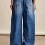 wide leg pull on denim pants
elastic waistband denim pants
lightweight cotton denim trousers
relaxed wide leg jeans women
drawstring waist denim pants
comfortable boutique denim pants
soft wide leg denim jeans
everyday relaxed denim pants