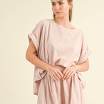 blush pink elastic waist shorts
matching set shorts
summer pull on shorts
shorts with pockets
relaxed fit shorts women
comfortable everyday shorts
mom friendly shorts
boutique summer shorts
west of may shorts