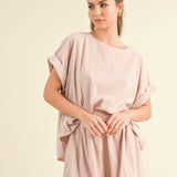 blush pink elastic waist shorts
matching set shorts
summer pull on shorts
shorts with pockets
relaxed fit shorts women
comfortable everyday shorts
mom friendly shorts
boutique summer shorts
west of may shorts
