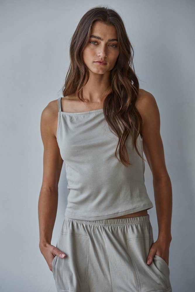 spaghetti strap lounge tank women
soft jersey cami top women
travel outfit tank top women
matching lounge set tank
viscose stretch camisole women
elevated loungewear tank top
minimal summer cami women
comfortable travel outfit top
neutral matching set top
summer spritz collection top