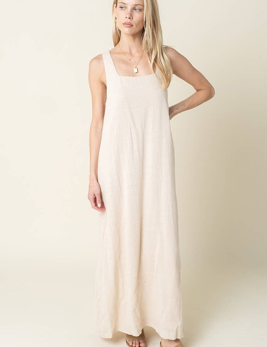 cream maxi tank dress
relaxed summer maxi dress
minimal neutral maxi dress
vacation maxi dress women
sleeveless a line maxi dress
resort wear boutique dress
travel day outfit women
lightweight summer dress
coastal neutral maxi dress
west of may spritz collection
