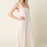 cream maxi tank dress
relaxed summer maxi dress
minimal neutral maxi dress
vacation maxi dress women
sleeveless a line maxi dress
resort wear boutique dress
travel day outfit women
lightweight summer dress
coastal neutral maxi dress
west of may spritz collection