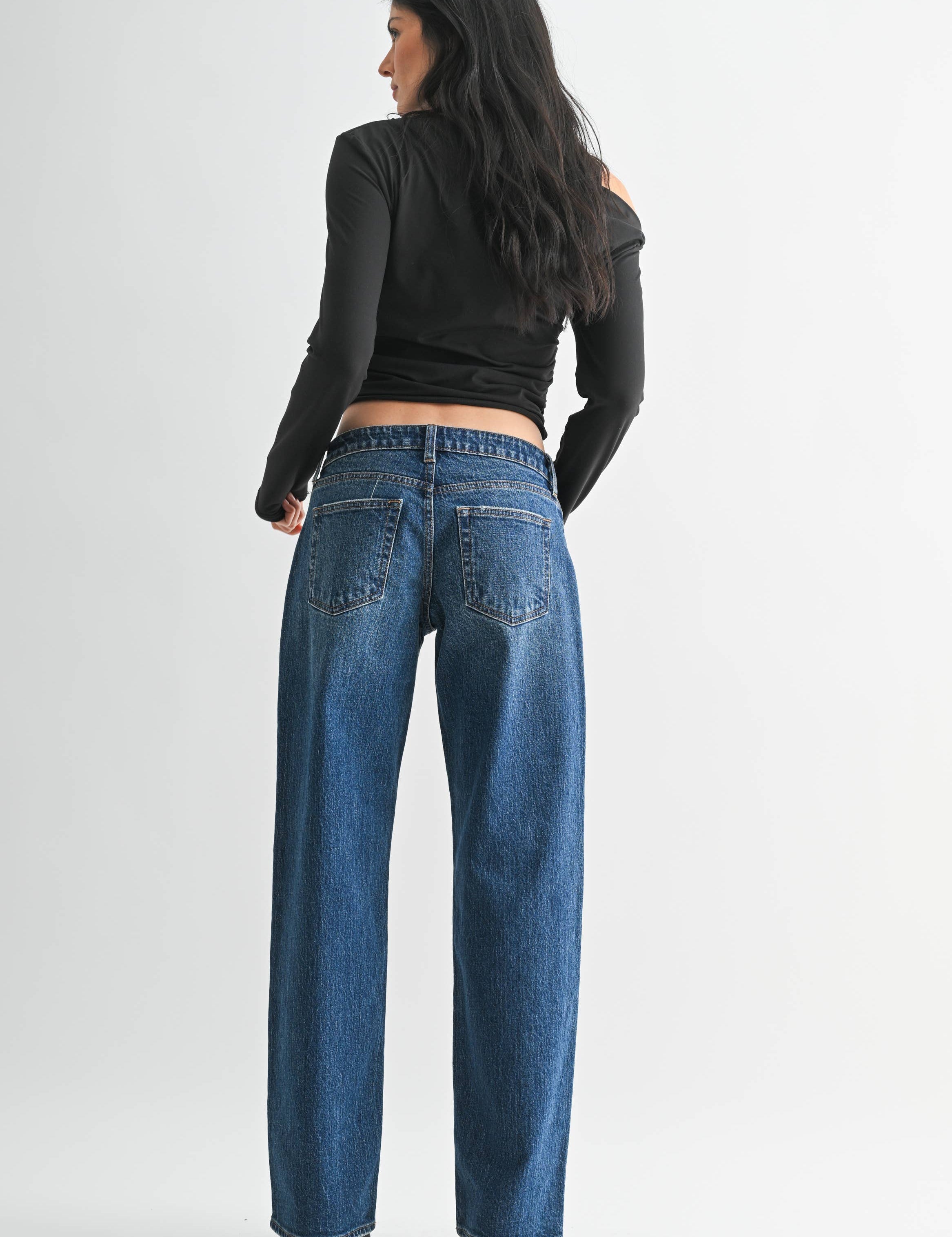 studded baggy dark jeans