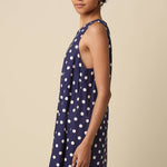 navy polka dot dress
sleeveless mini dress
linen blend dress
navy summer dress
polka dot shift dress
classic summer dress
linen rayon dress
women's sleeveless dress
fourth of july outfit
americana 
patriotic
vintage inspired dress
casual summer outfit
navy and white polka dot dress
lightweight summer dress
boutique women's clothing
timeless mini dress
vacation dress women
classic americana style
everyday summer dress
round neck mini dress
coastal summer outfit
women's linen blend dress