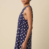 navy polka dot dress
sleeveless mini dress
linen blend dress
navy summer dress
polka dot shift dress
classic summer dress
linen rayon dress
women's sleeveless dress
fourth of july outfit
americana 
patriotic
vintage inspired dress
casual summer outfit
navy and white polka dot dress
lightweight summer dress
boutique women's clothing
timeless mini dress
vacation dress women
classic americana style
everyday summer dress
round neck mini dress
coastal summer outfit
women's linen blend dress