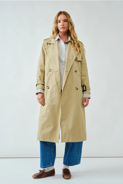 Market Street Trench – Oversized Cotton Twill Coat
