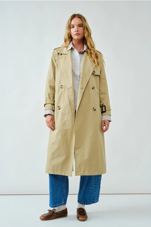 Market Street Trench – Oversized Cotton Twill Coat