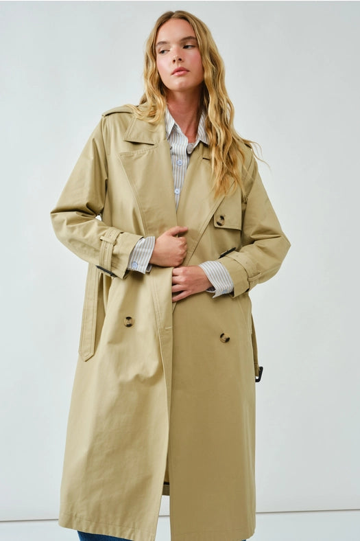 Market Street Trench – Oversized Cotton Twill Coat