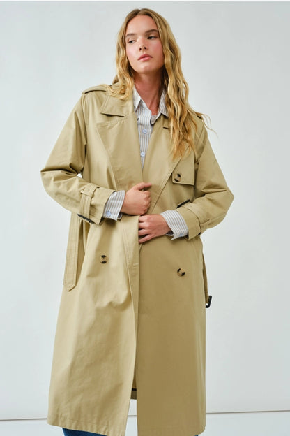 Market Street Trench – Oversized Cotton Twill Coat