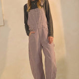 pinstripe overalls, striped overalls, brown overalls, barrel leg overalls, women's overalls, workwear overalls, oversized overalls, relaxed overalls, utility overalls, fall overalls, plus size overalls, women's barrel overalls