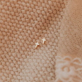 cross stud earrings, gold cross studs, sterling silver cross earrings, minimalist stud earrings