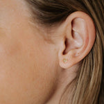 heart stud earrings, gold heart studs, sterling silver heart earrings, dainty everyday earrings