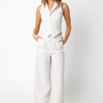 white linen wide leg pants women
high waisted linen trousers
breathable summer linen pants
wide leg vacation pants women
elevated linen trousers women
neutral summer pants outfit
women’s lightweight linen trousers
coastal chic linen pants
summer dinner outfit pants
summer spritz collection pants