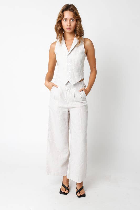 white linen wide leg pants women
high waisted linen trousers
breathable summer linen pants
wide leg vacation pants women
elevated linen trousers women
neutral summer pants outfit
women’s lightweight linen trousers
coastal chic linen pants
summer dinner outfit pants
summer spritz collection pants