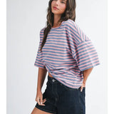 Boardwalk Stripe Oversized Tee
