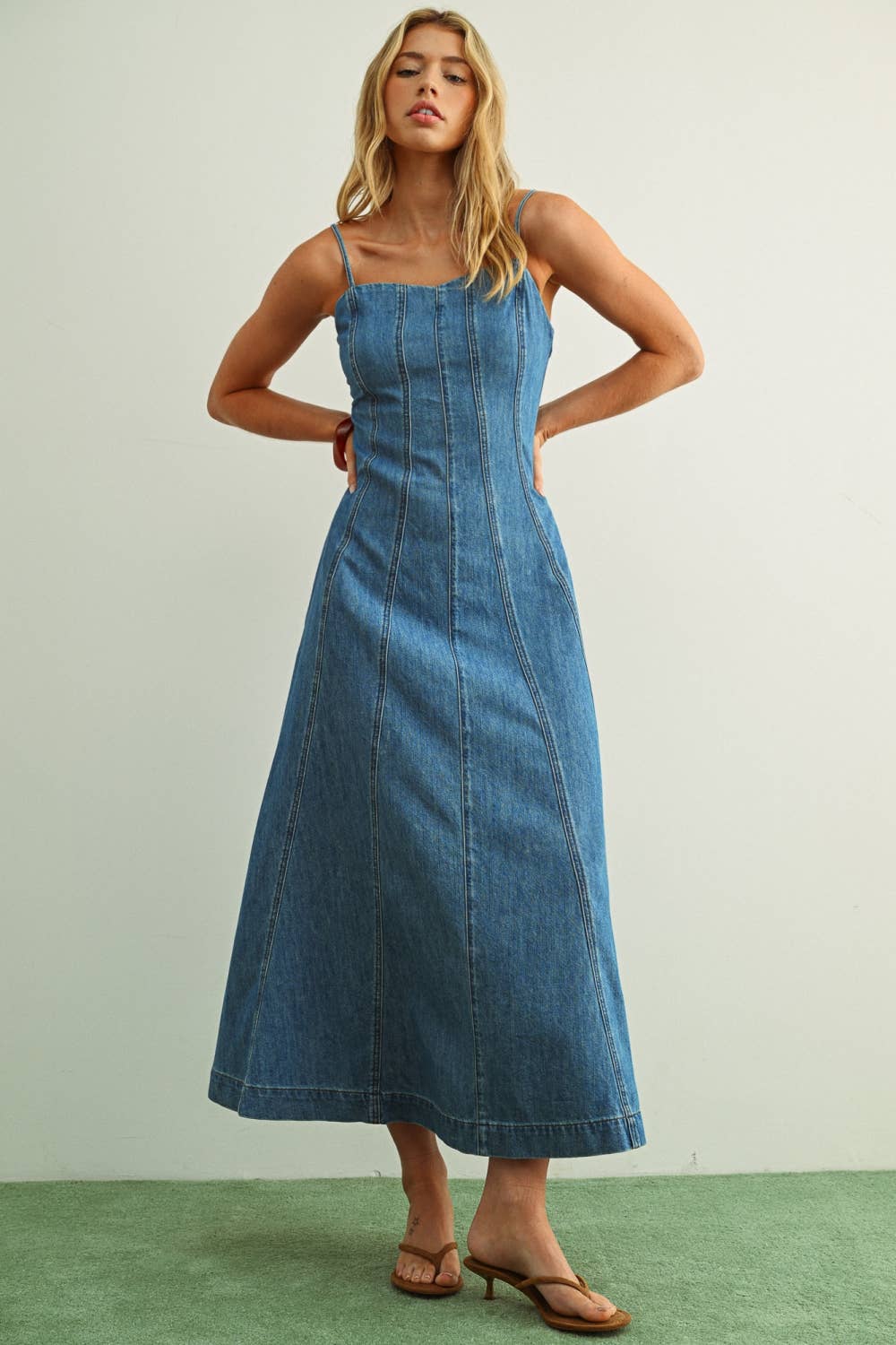 denim midi dress
a line denim dress
paneled denim dress
adjustable strap denim dress
lightweight denim dress
summer denim midi dress
cotton denim dress women
casual midi denim dress
denim dress with pockets
boutique denim dress