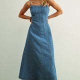 denim midi dress
a line denim dress
paneled denim dress
adjustable strap denim dress
lightweight denim dress
summer denim midi dress
cotton denim dress women
casual midi denim dress
denim dress with pockets
boutique denim dress