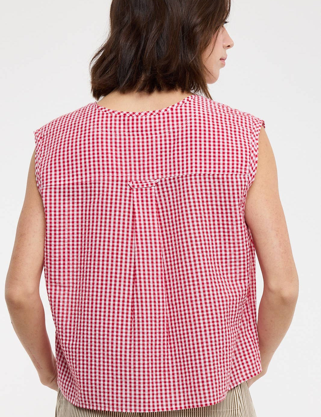 red gingham top
gingham button front blouse
red and white checkered top
sleeveless gingham shirt
boxy fit summer top
picnic outfit top
americana summer clothing
red gingham blouse
casual summer button front top
county fair outfit
lightweight summer blouse
relaxed fit gingham top
classic gingham shirt women
boutique summer clothing
red checkered blouse
summer picnic outfit
casual sleeveless blouse
southern summer style
vintage inspired gingham top
women's button front top