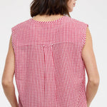 red gingham top
gingham button front blouse
red and white checkered top
sleeveless gingham shirt
boxy fit summer top
picnic outfit top
americana summer clothing
red gingham blouse
casual summer button front top
county fair outfit
lightweight summer blouse
relaxed fit gingham top
classic gingham shirt women
boutique summer clothing
red checkered blouse
summer picnic outfit
casual sleeveless blouse
southern summer style
vintage inspired gingham top
women's button front top