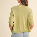 lightweight sweater tee
short sleeve knit top
mock neck sweater tee
cropped sweater top
soft knit tee women
lightweight knit pullover
casual sweater tee
everyday knit top
boutique sweater tee
relaxed fit knit top