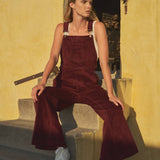 wine corduroy overalls, burgundy overalls women, women’s corduroy jumpsuit, wide leg overalls, fall overalls women, corduroy bib overalls, burgundy jumpsuit, vintage inspired overalls, women’s fall jumpsuit, casual fall outfit, layering overalls women, boutique corduroy overalls