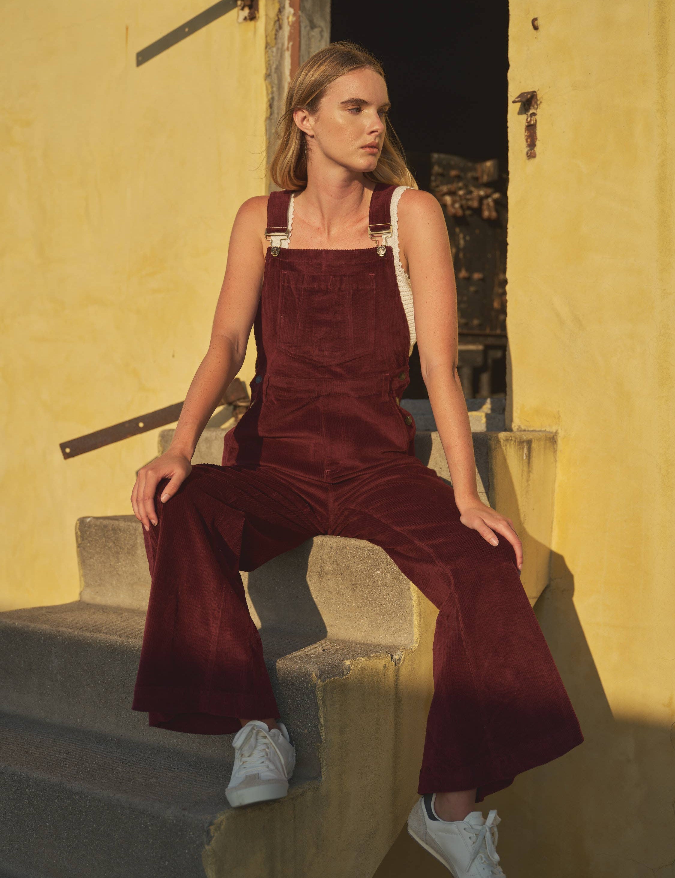 wine corduroy overalls, burgundy overalls women, women’s corduroy jumpsuit, wide leg overalls, fall overalls women, corduroy bib overalls, burgundy jumpsuit, vintage inspired overalls, women’s fall jumpsuit, casual fall outfit, layering overalls women, boutique corduroy overalls