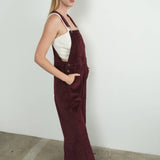 wine corduroy overalls, burgundy overalls women, women’s corduroy jumpsuit, wide leg overalls, fall overalls women, corduroy bib overalls, burgundy jumpsuit, vintage inspired overalls, women’s fall jumpsuit, casual fall outfit, layering overalls women, boutique corduroy overalls