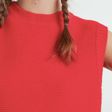 sleeveless red sweater, tie back red sweater vest, fourth of july outfit, mom outfit, casual outfit, johnson city boutique, womens clothing johnson city, where to shop johnson city, east tennessee boutique, unique clothing for women