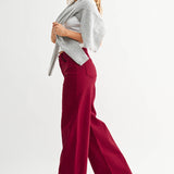 cherry wide leg jeans, burgundy jeans, colored denim, high rise wide leg jeans, palazzo jeans, women's colored denim, fall jeans, burgundy wide leg pants, stretch denim jeans, boutique denim, women's fall fashion, west of may boutique