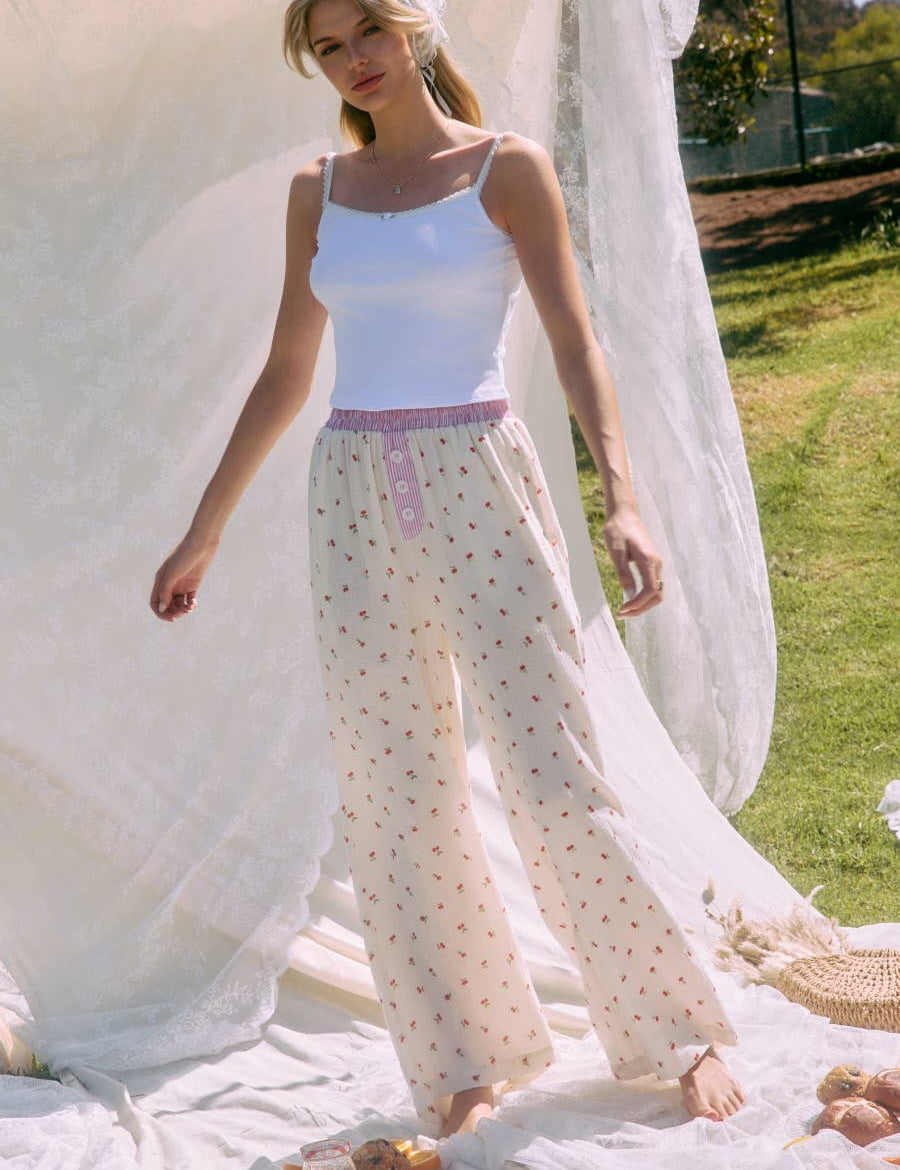 white lace trim cami
cotton cropped camisole
floral trim tank top
rose detail cami
white summer tank top
cotton stretch camisole
feminine summer top
cottage inspired cami
lace strap tank top
fitted white cami
picnic outfit top
romantic summer clothing
casual summer basics
boutique tank top
strawberry aesthetic outfit
soft cotton tank top
women's cropped cami
summer layering piece
white camisole with lace straps
vintage inspired summer top